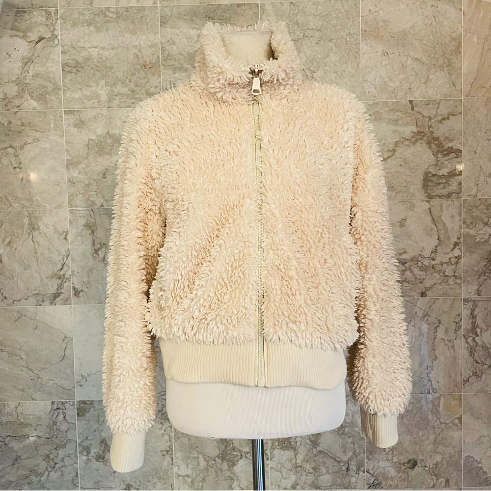 ZARA trf collection Fuzzy Zip Up Bomber Jacket - Picture 2 of 7